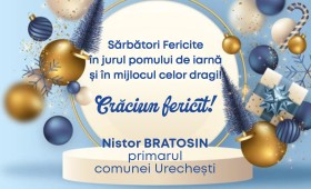 SĂRBĂTORI FERICITE! NISTOR BRATOSIN – primarul comunei Urechești