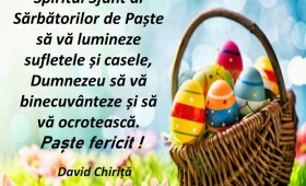 Paște fericit! David Chiriță – primarul comunei Răstoaca